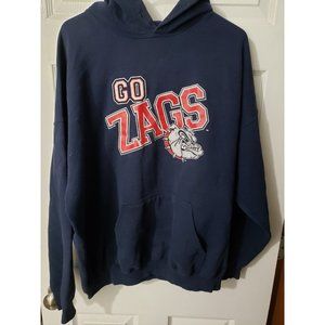 Gonzaga U Go Zags Bulldog Navy Hoodie Size 2XL